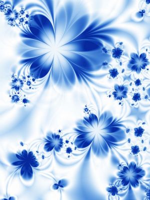 Mavi-Soyut Çiçek